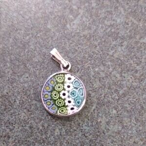 Murano Multicolor Glass Millefiori pendant